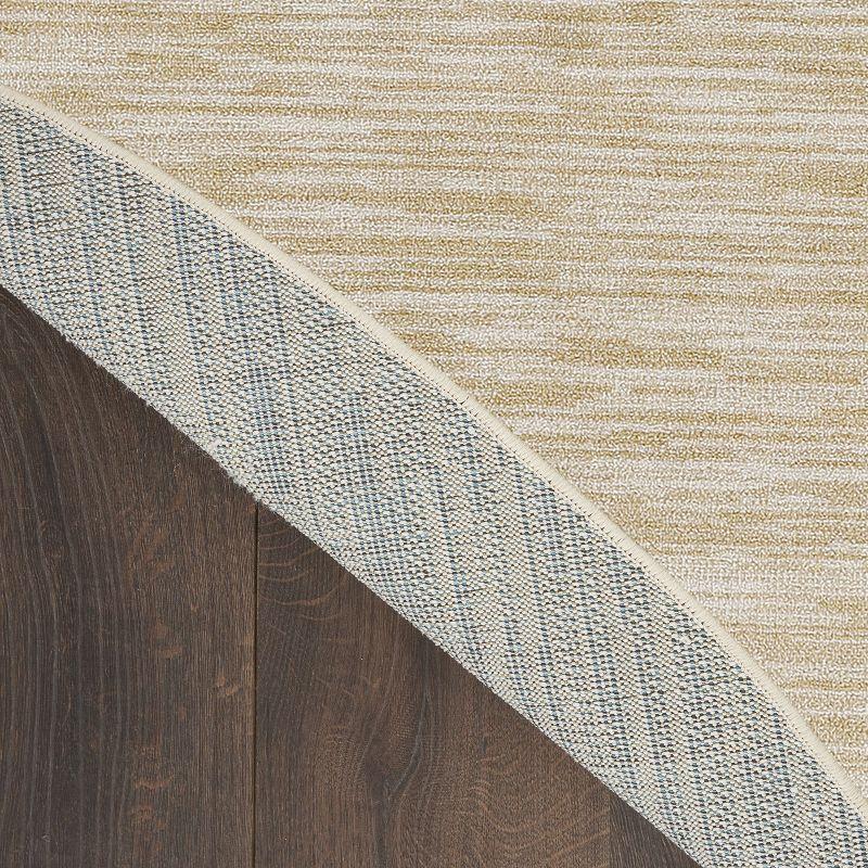 Nourison Essentials Easy Care Indoor Outdoor Area Rug - Ivory Gold 4' x Round