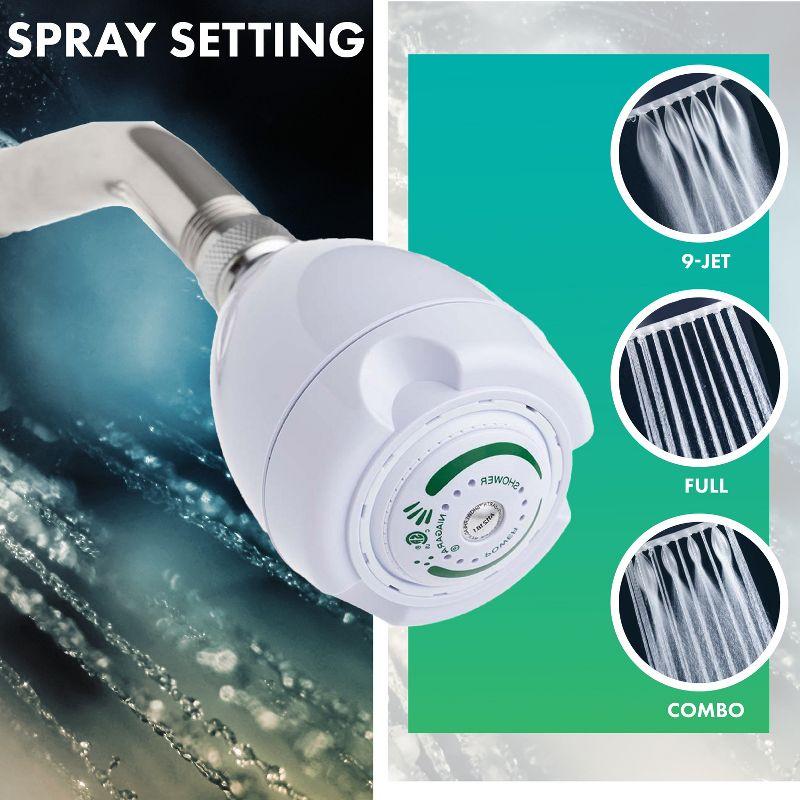 Niagara Conservation Earth Spa 3-Spray with 2 GPM 2.7-in. Wall Mount Adjustable Fixed Shower Head