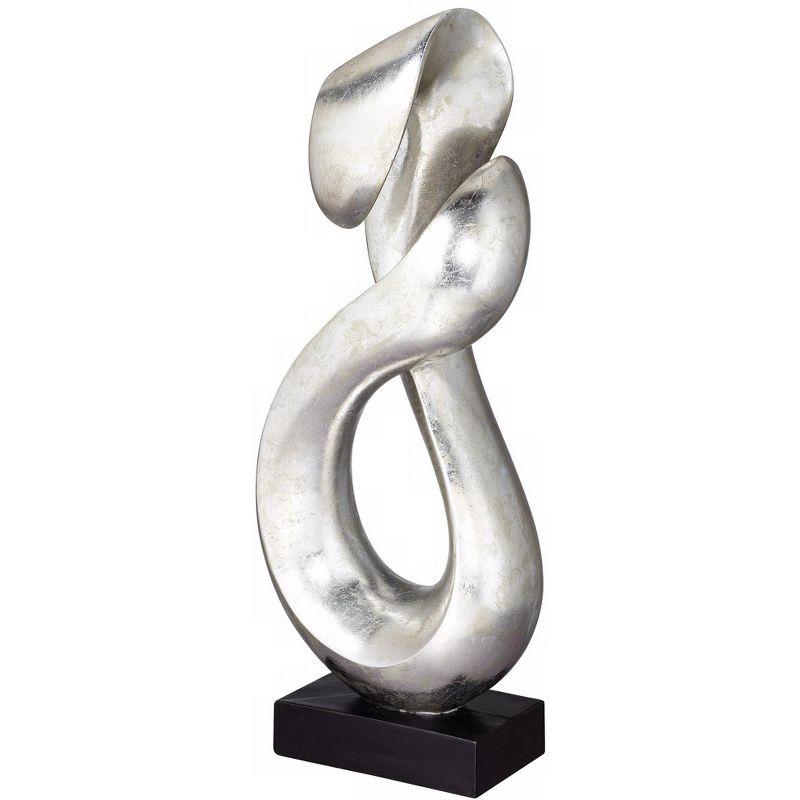 Studio 55D Open Infinity 24 1/2" High Silver Finish Modern Sculpture