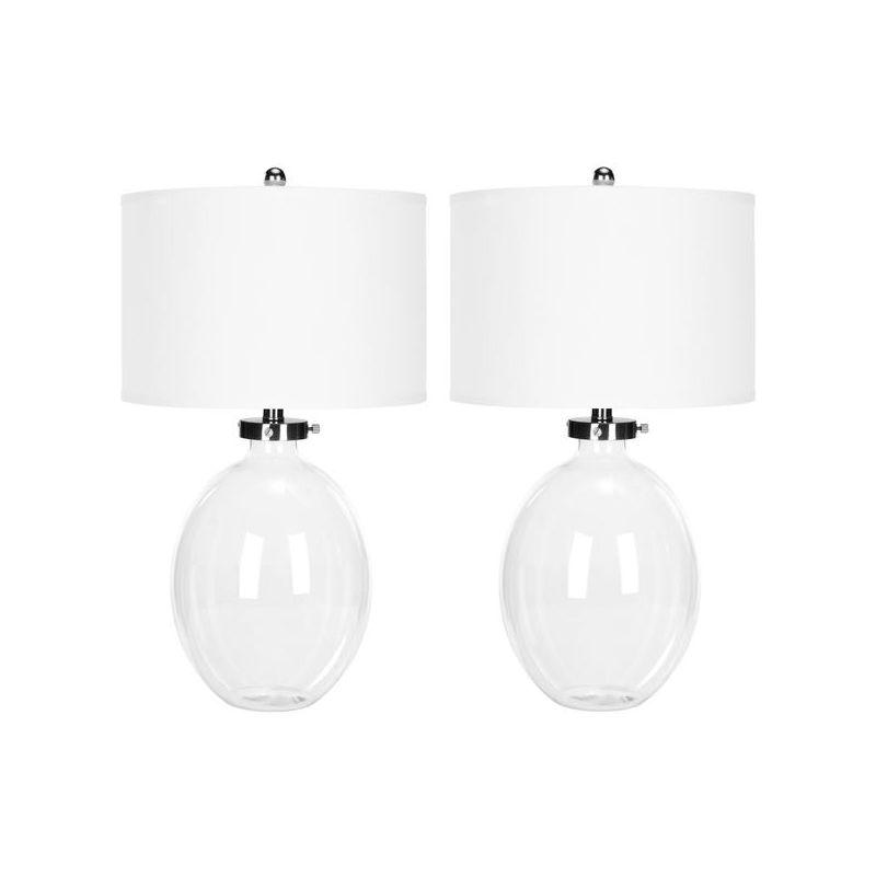 Neville Clear Glass Table Lamp (Set of 2) - LIT4067 - Glass - Safavieh