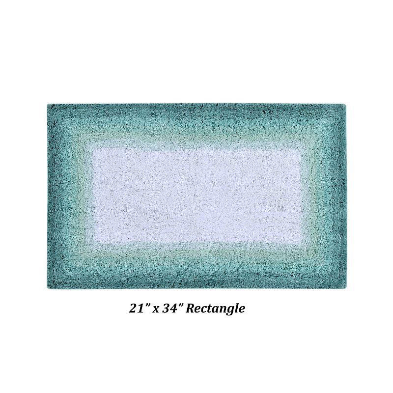 21"x34" Torrent Collection 100% Cotton Bath Rug Turquoise - Better Trends: Machine Washable, Tufted, Spray Latex Backing