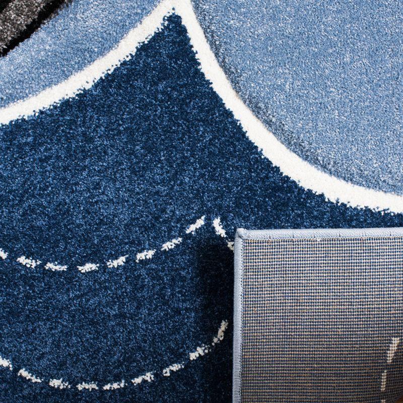 Carousel Kids CRK121 Power Loomed Area Rug - Blue/Grey - 4'x6' - Safavieh.