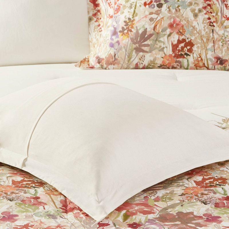 Mariana 7 Piece Cotton Watercolor Floral Comforter Set