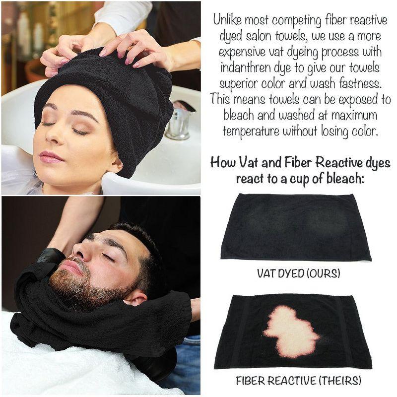 Arkwright Bleach Safe Jr. Salon Towels (12 Pack), 100% Ring Spun Cotton, 16x27, Hunter Green