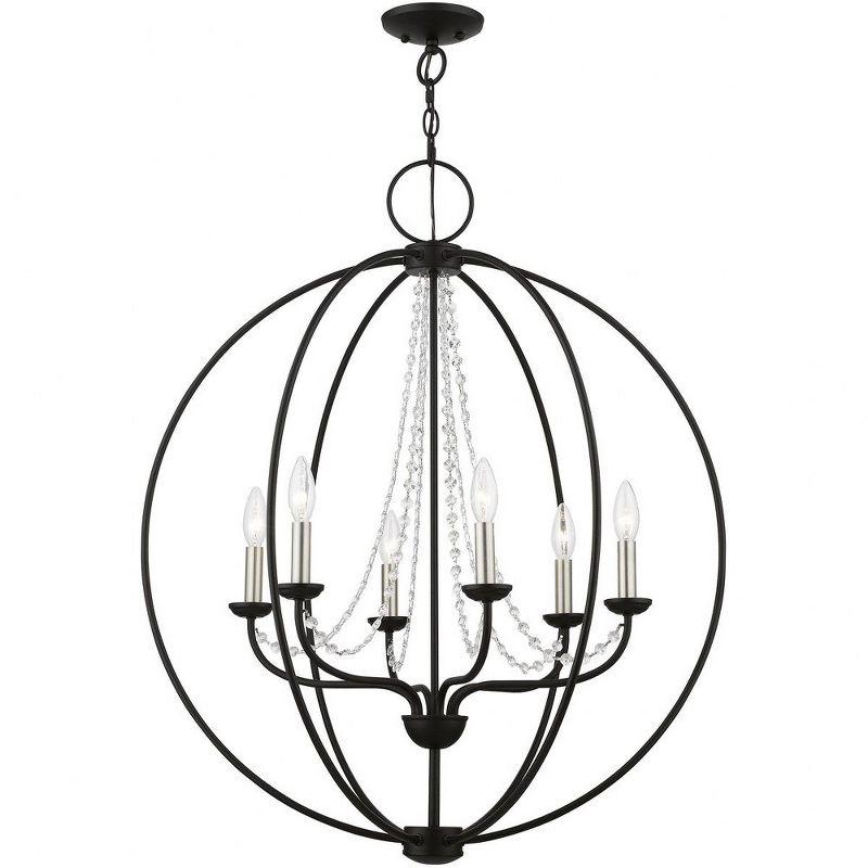 Livex Lighting Arabella 6 - Light Pendant in  Black/Brushed Nickel