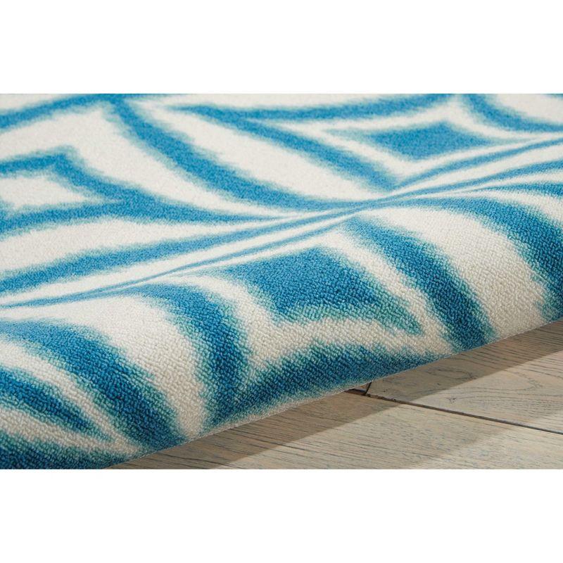 Waverly Sun & Shade "Centro" Azure Indoor/Outdoor Area Rug by Nourison