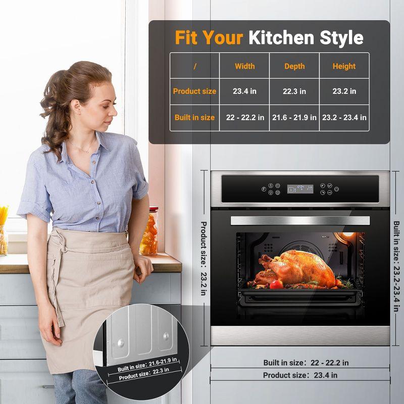 Electric oven,Built-in Over with 8 automatic recipes,Multifunctional timer,safety lock,LED Screen,Smart Touch Control,240V,2800W,5 Rack Positions