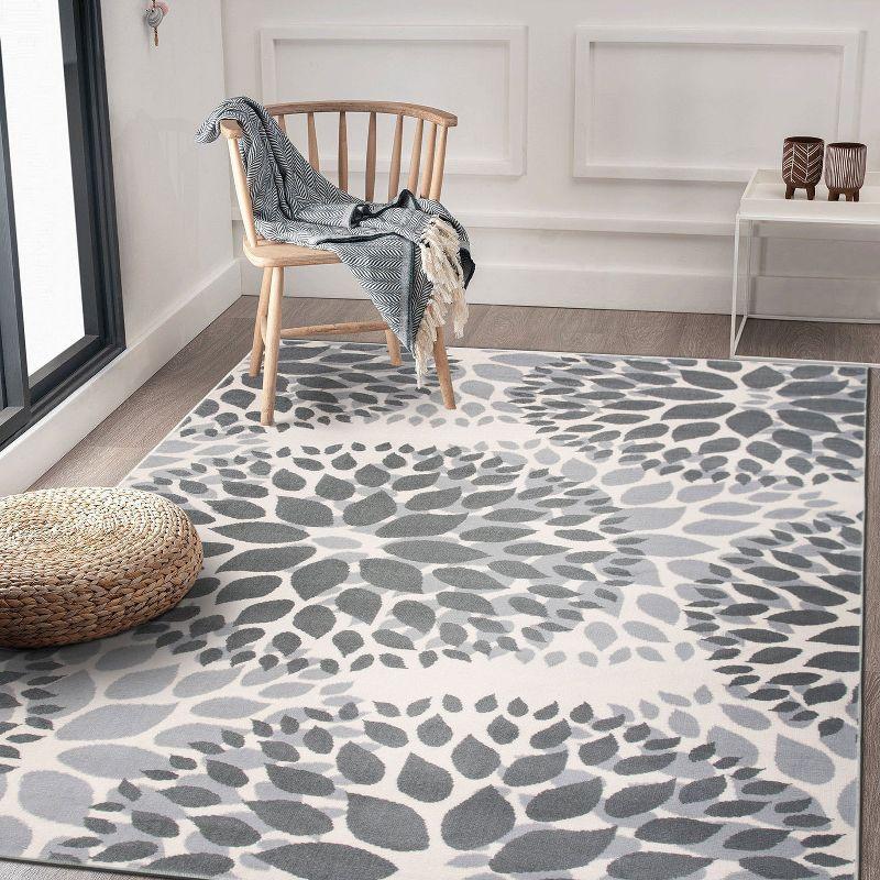 World Rug Gallery Modern Floral Circles Area Rug