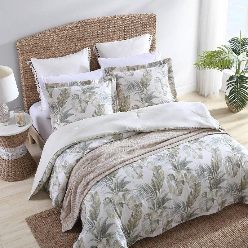 Tommy Bahama Home Tommy Bahama Waimea Bay Green Cotton Reversible Comforter Set