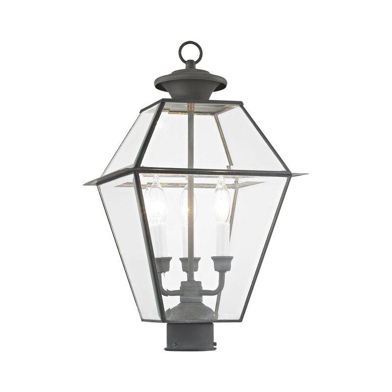 Livex Lighting Westover 3 - Light Post Light in  Charcoal