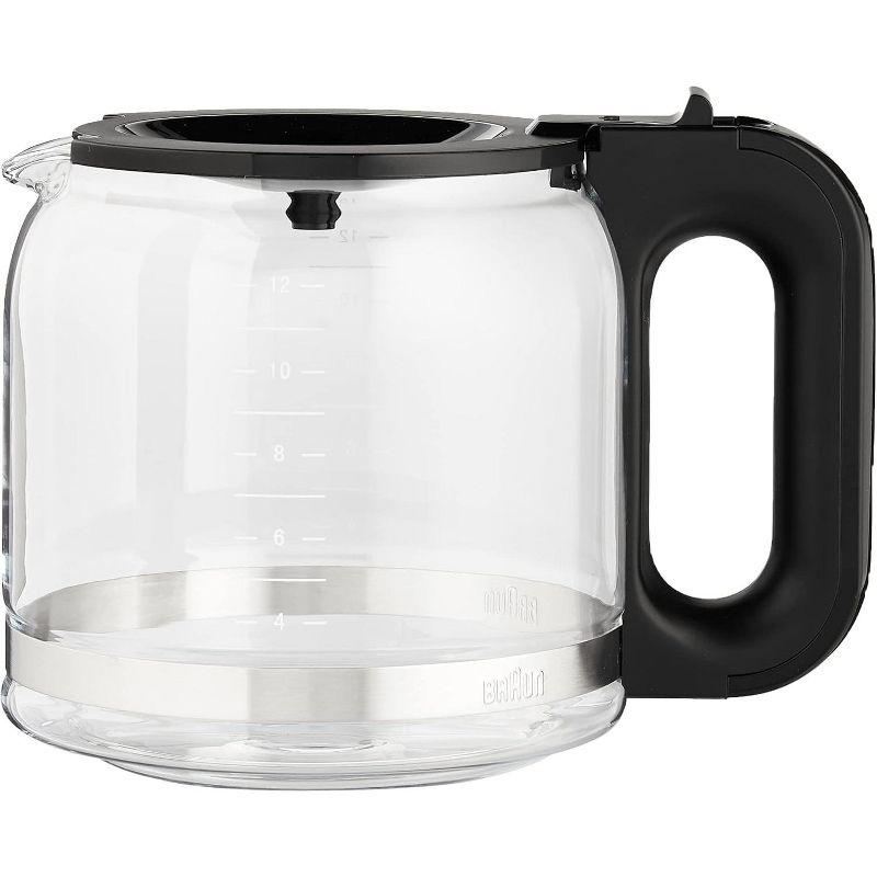 Braun KF7000BK Braun BrewSense 12-Cup Drip Coffee Maker with Brew Strength Selector and Glass Carafe