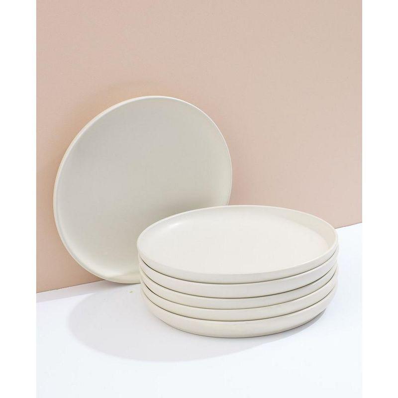 JoyJolt Mesa 6pc Stoneware 8" Salad plate set