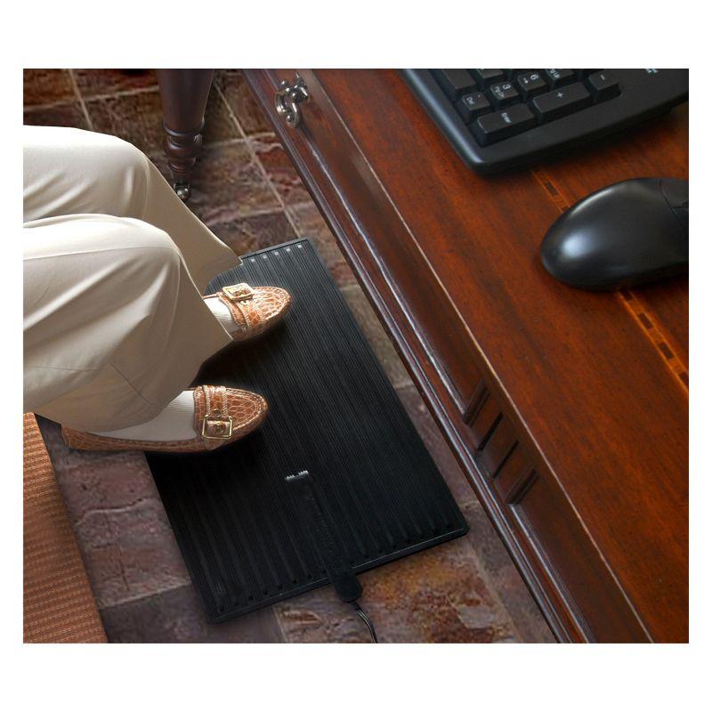 Cozy Products 16"X36" Electra Floor Heating Mat: Indoor Electric Heated Rubber Mat, Black, 6ft Cord