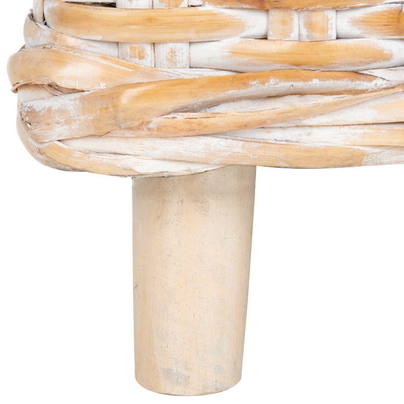 Omni Barrel Chair - FOX6501 - White/White Washed - Safavieh