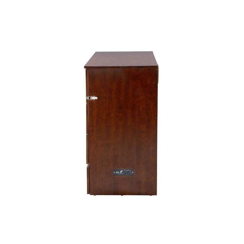 Queen Deerfield Murphy Bed Chest with Charging Station Walnut - AFI: Space-Saving Design, No Box Spring Needed
