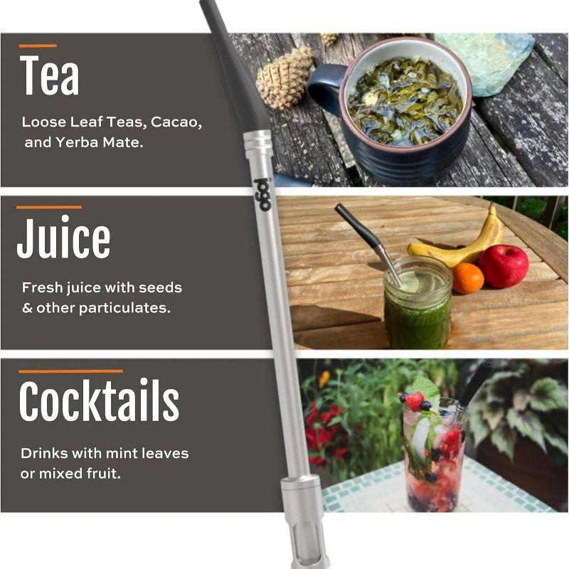 JoGo Stainless Steel Brewing Straw for Coffee, Tea, and More | Ultra-Portable and Reuseable | Great for Camping and Traveling