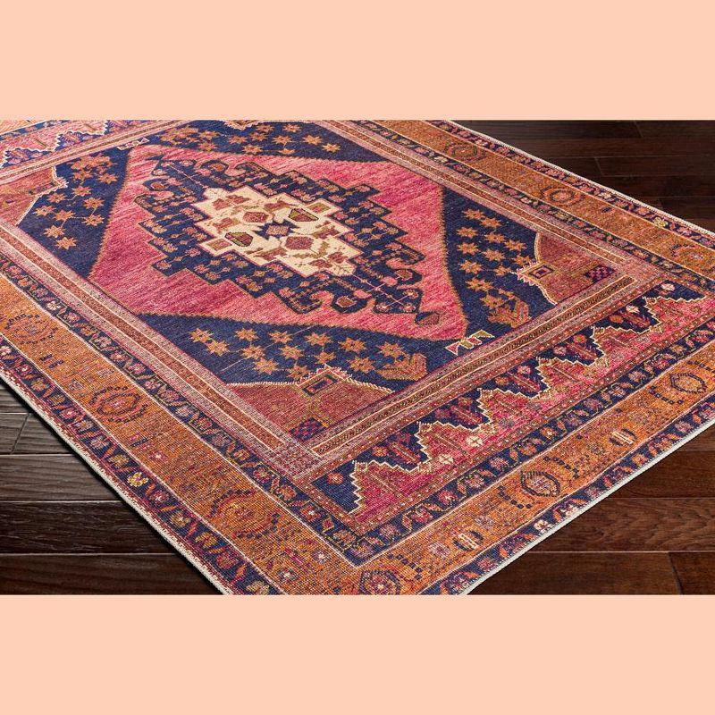 Mark & Day Western Springs 6'7"x9' Rectangle Washable Woven Indoor Area Rugs Coral: Stain-Resistant, Low Pile, Traditional Decor