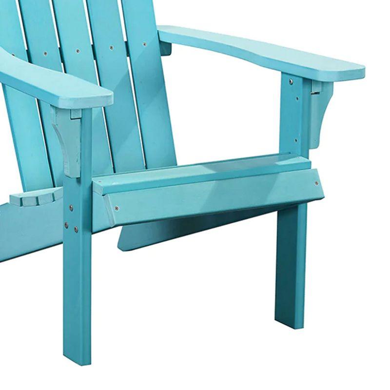 PolyTEAK Element Collection Poly Lumber Wood Alternative All Weather Outdoor Adirondack Chair for Patios, Porches, Decks, and Pool Side, Blue