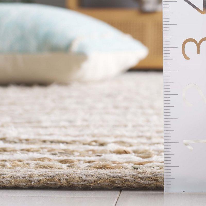 Cape Cod CAP151 Handmade Woven Area Rug - Natural/Green - 8' X 10' - Safavieh
