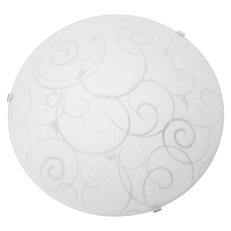 Flushmount Ceiling Light with Scroll Swirl Design White - Simple Designs