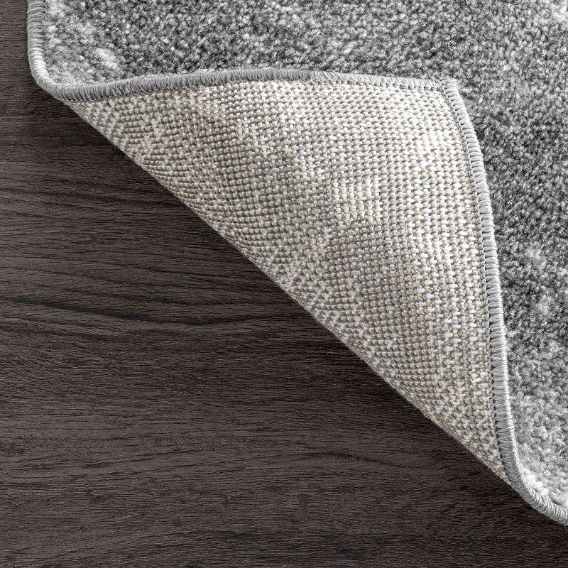 Nuloom 10 Square Moroccan Blythe Indoor Area Rug, Dark Grey, Faded Bohemian Design, Stain Resistant, BedroomLiving Room, Kitchen,