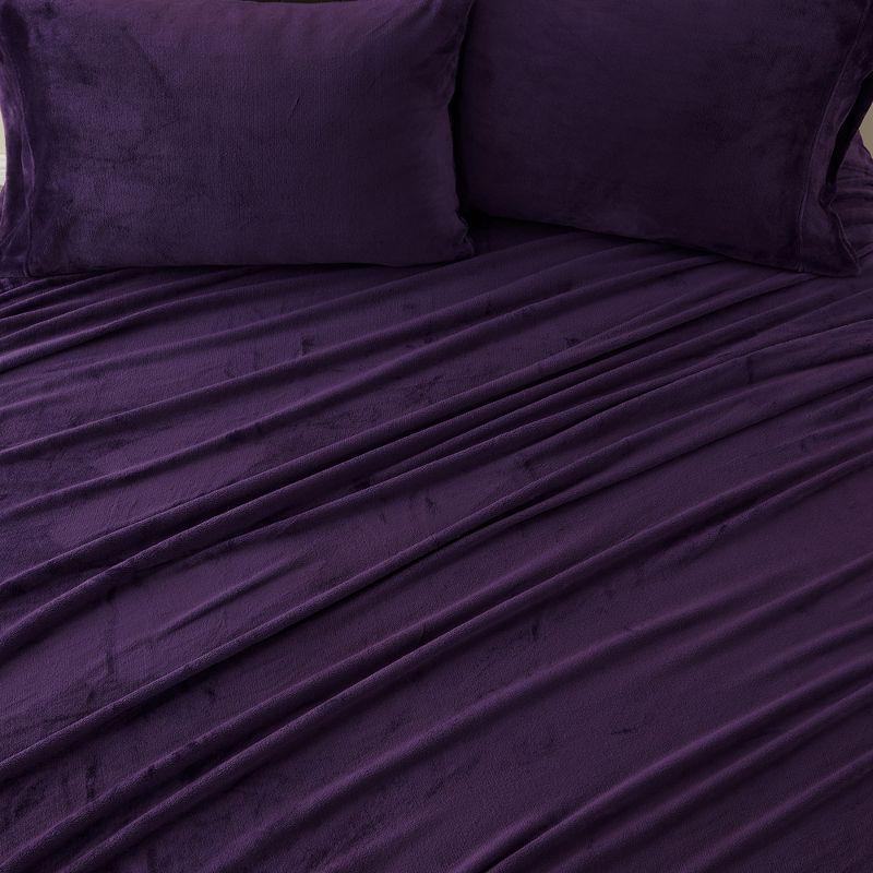 Solid Velvet Plush Fleece Sheet Set - Great Bay Home