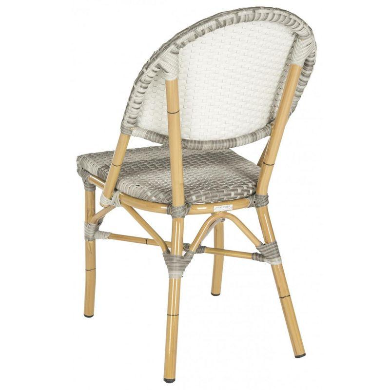 Tropical Flair Gray PE Wicker and Faux Bamboo Side Chairs (Set of 2)