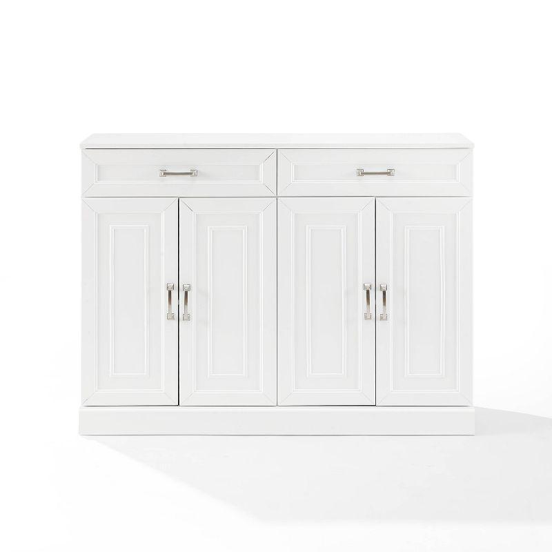 Stanton Sideboard White - Crosley: Adjustable Shelves, 2 Drawers, Traditional Farmhouse Design