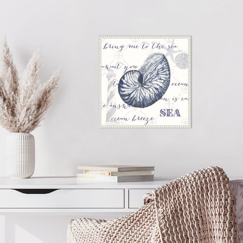 Amanti Art Indigo Ocean Treasures II by Gina Ritter Canvas Wall Art Print Framed 16 x 16-in.