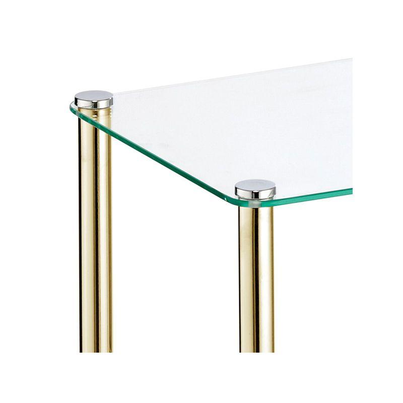 mDesign mDesign 4-Tier Glass/Metal Standing Shelf Organizer Display Unit