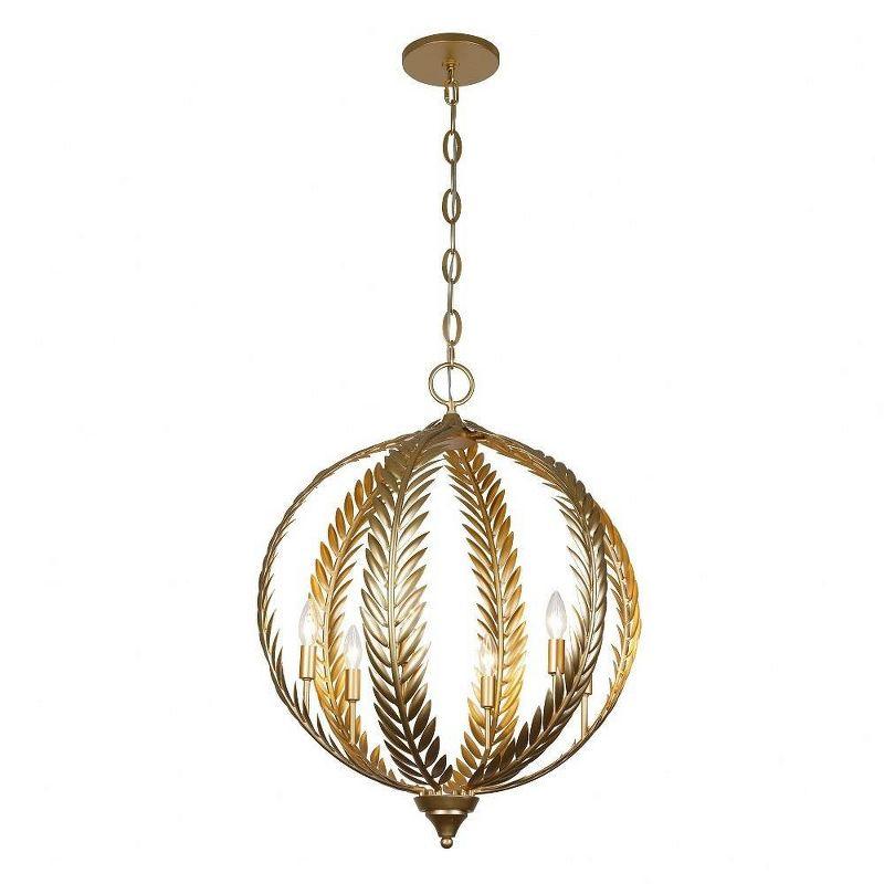 Atlas Grecian Gold 6-Light Metal Pendant