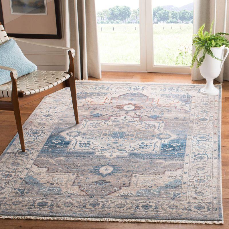 Vintage Persian VTP447 Power Loomed Indoor Area Rug - Grey/Blue - 6'x9' - Safavieh.