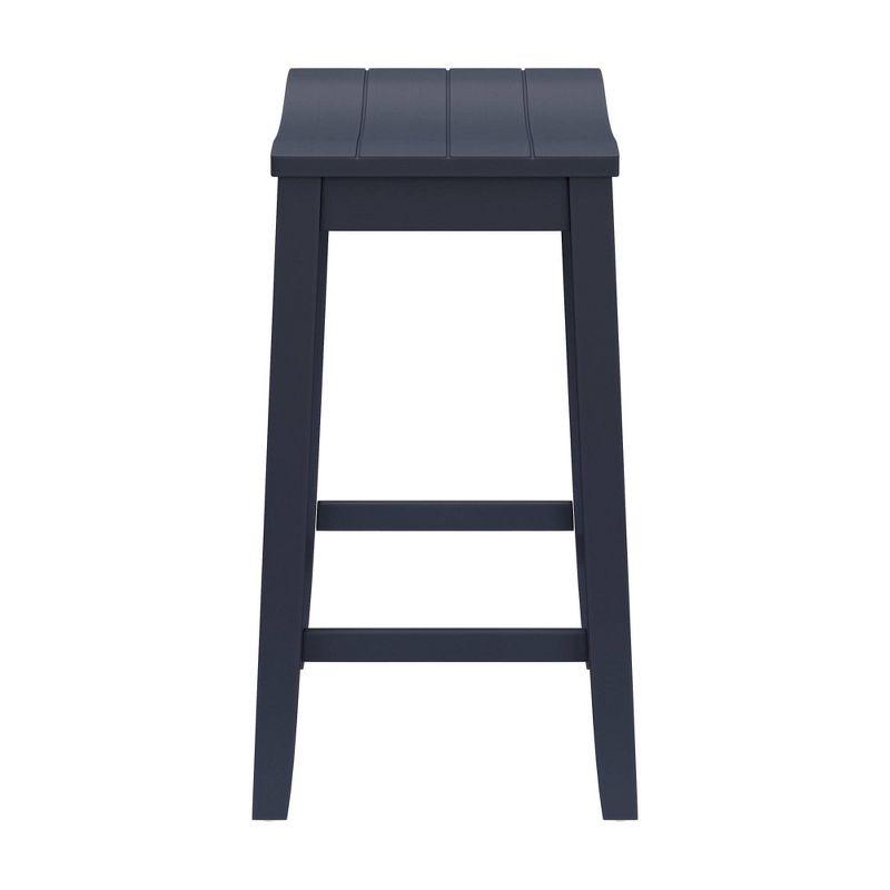 Hillsdale Furniture 24" Fiddler Backless Wood Counter Height Barstool Navy : Matte Finish, Fixed Height