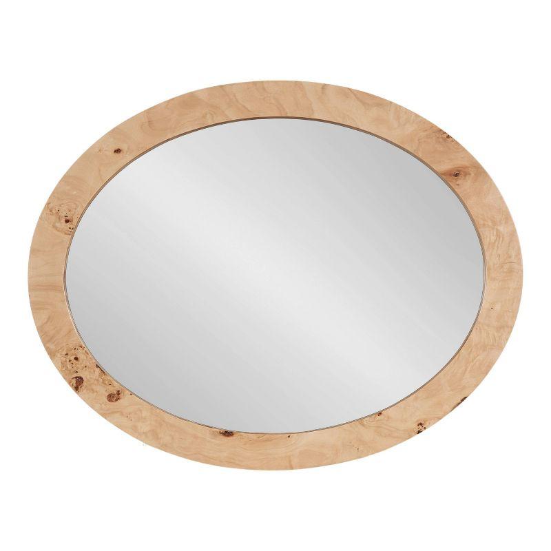 Kate & Laurel All Things Decor 22"x28" Burlock Oval Wall Mirror Natural