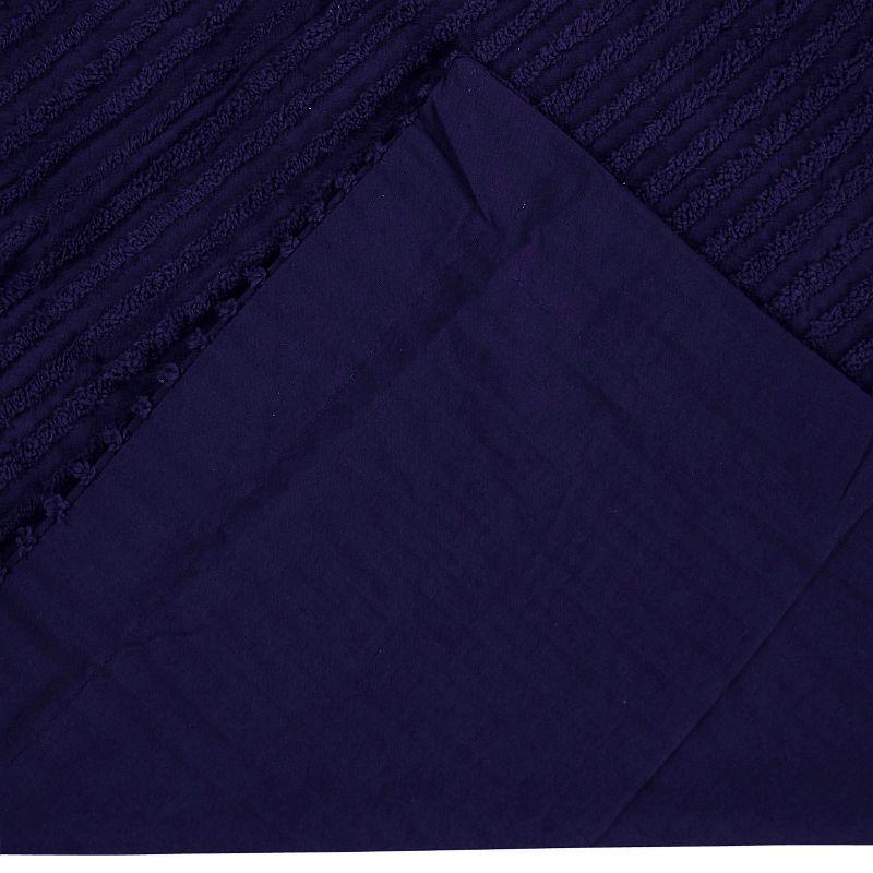 Better Trends Jullian 100% Cotton Tufted Pillow Sham with Stripe Pattern Machine Washable Pillow Cover