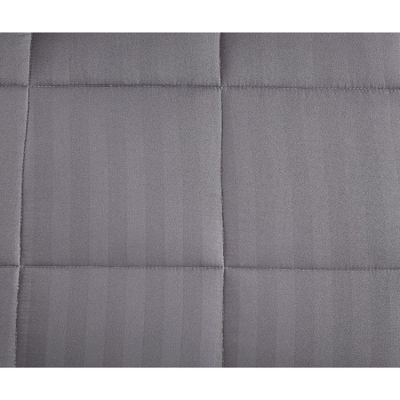 Sweet Home Collection Dobby Stripe Embossed Bed In a Bag Comforter Set