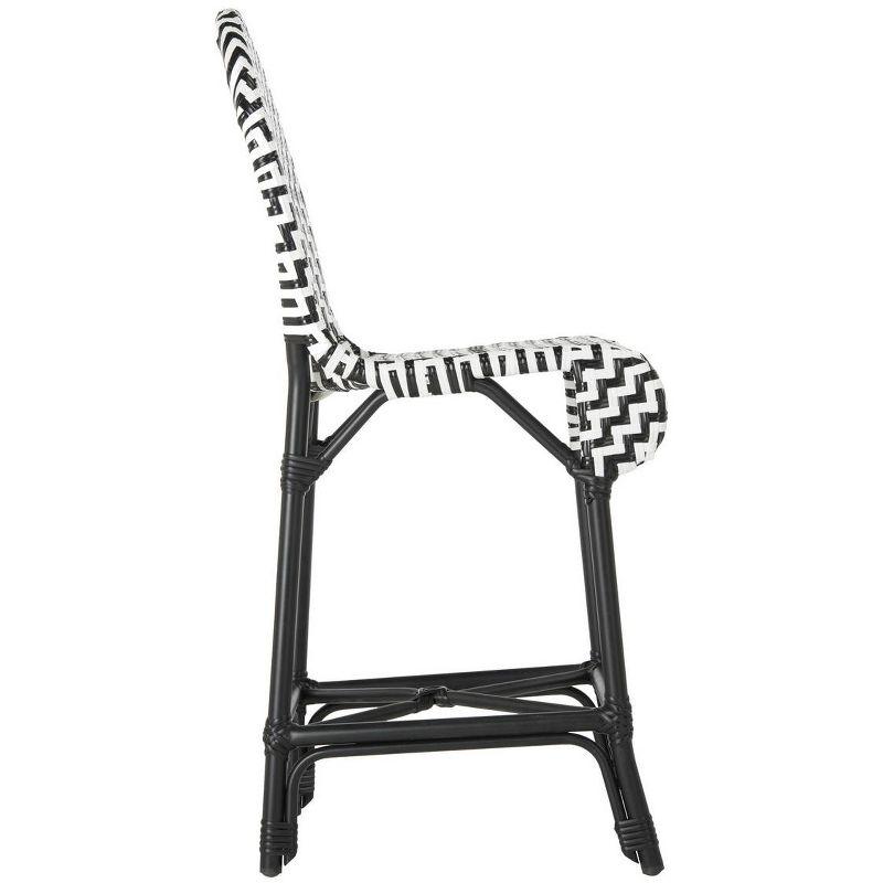 Shea Counter Stool - Black/White - Safavieh