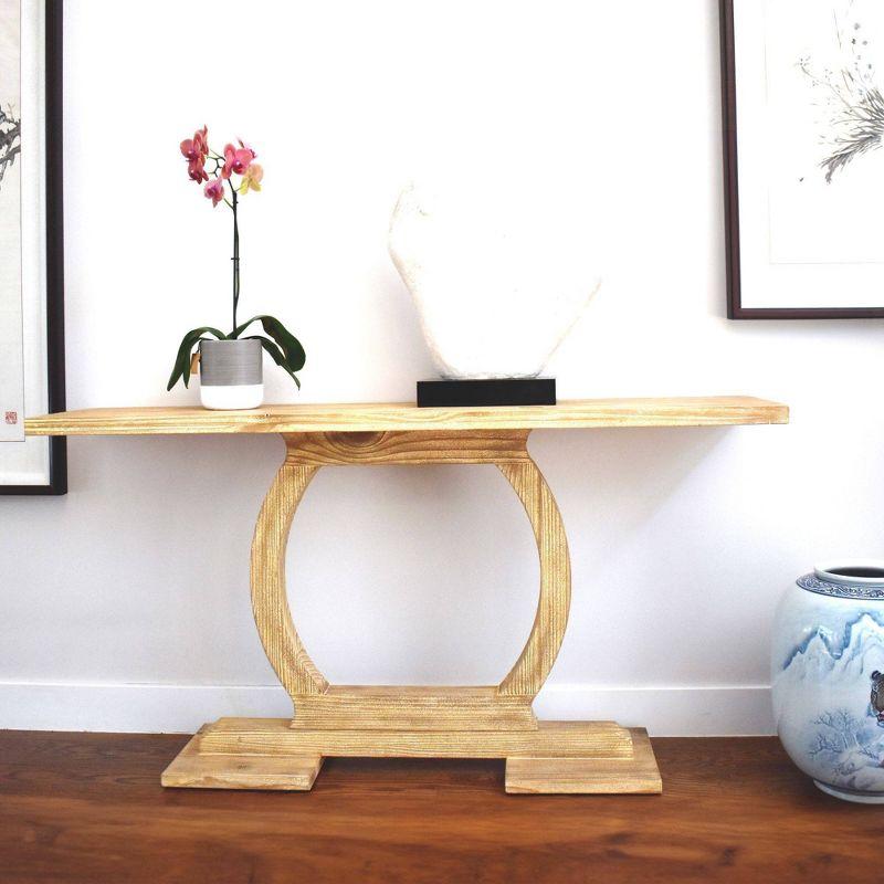 Boraam Zen Rectangular Console Table Barnwood Sandblast Finish