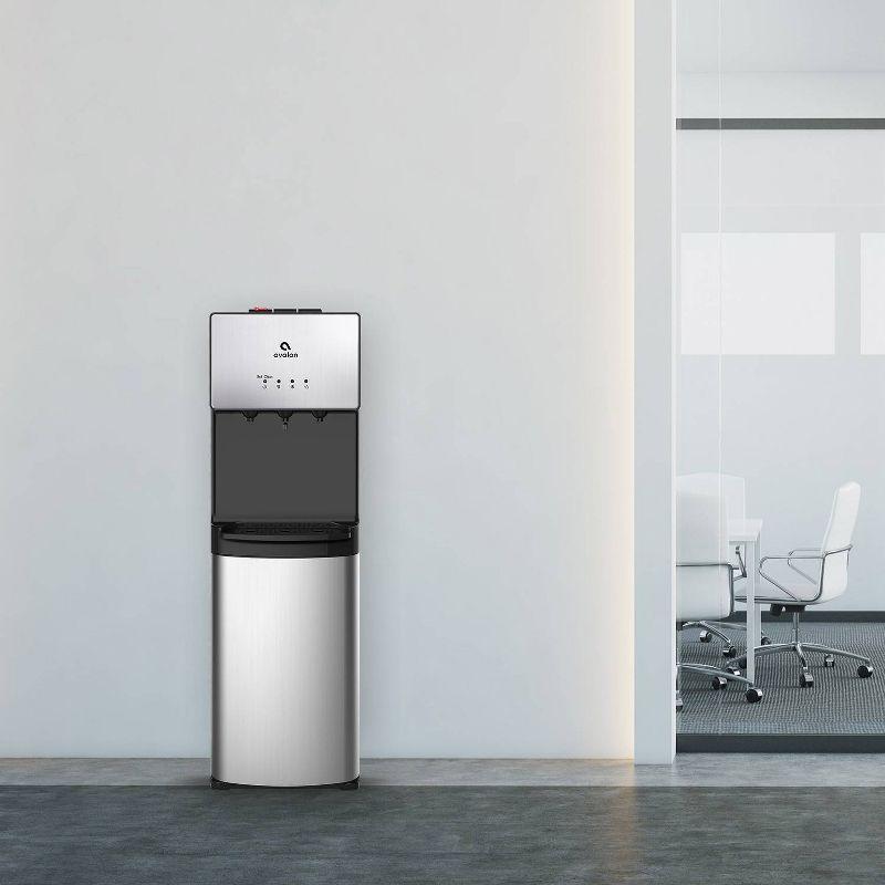 Avalon Limited Edition Self Cleaning Water Cooler and Dispenser - Silver: Bottom Load, 5 Gallon, Energy Star Certified