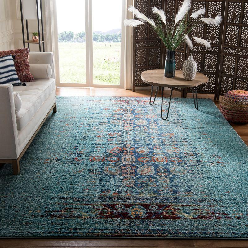 Monaco MNC208 Power Loomed Indoor Area Rug - Blue/Multi - 6'7"x9'2" - Safavieh