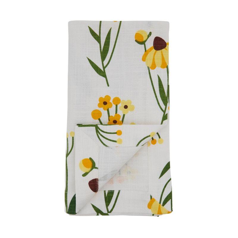 Daisy Floral Cotton Napkins Set of Four