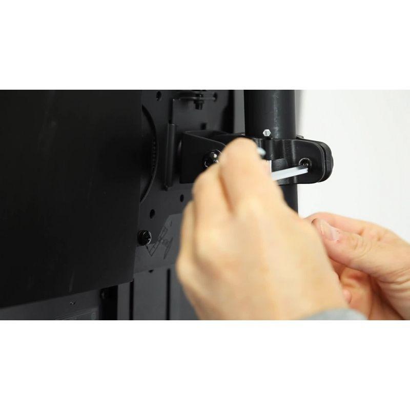 Mount-it Mount-It! Height Adjustable Rolling Computer Cart, Workstation with Tray Monitor Mount & CPU Holder