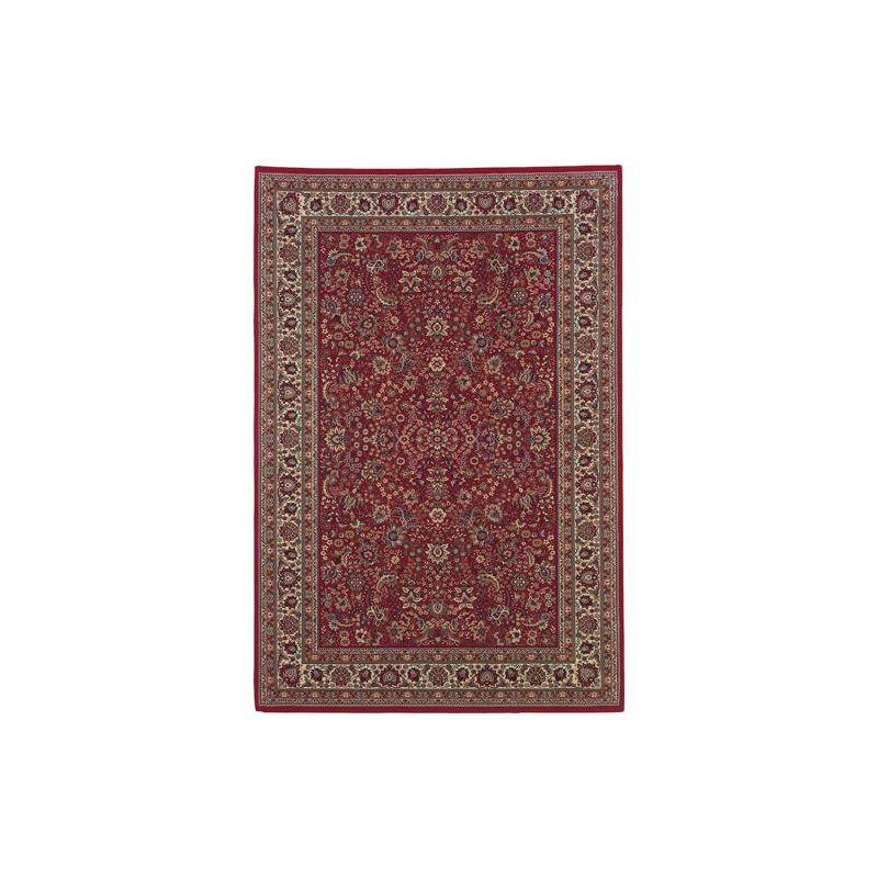 Ariana Red and Ivory Oriental Synthetic Area Rug 5'3" x 7'9"