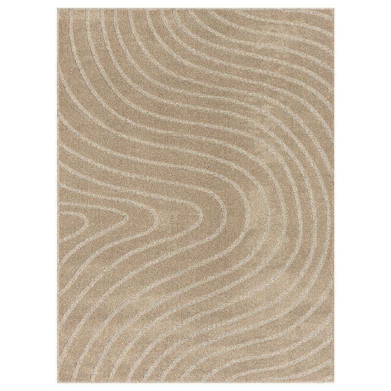 Luxe Weavers Modern Geometric Wave Area Rug