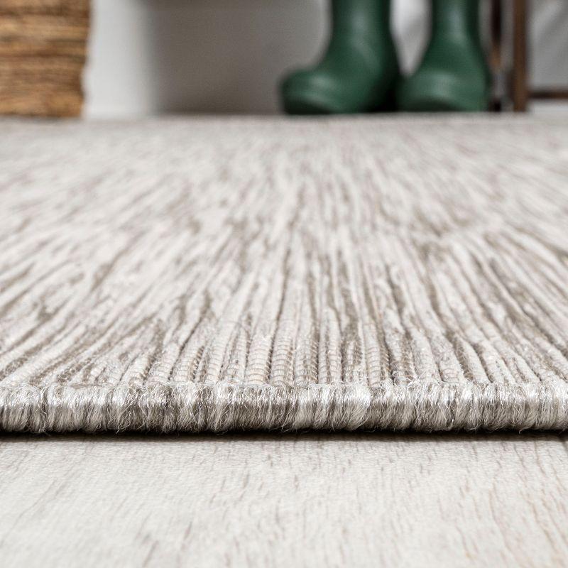 6'x6' Ethan Modern Flatweave Solid  Area Rug, Light Gray - JONATHAN Y