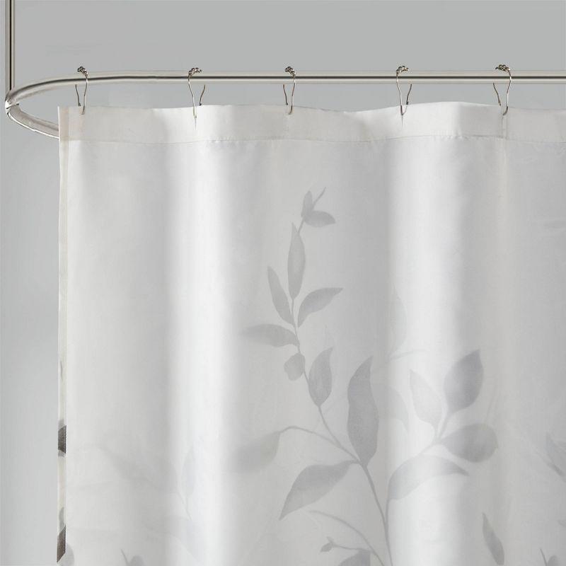Madison Park Trent Botanical Burnout Floral Printed Shower Curtain