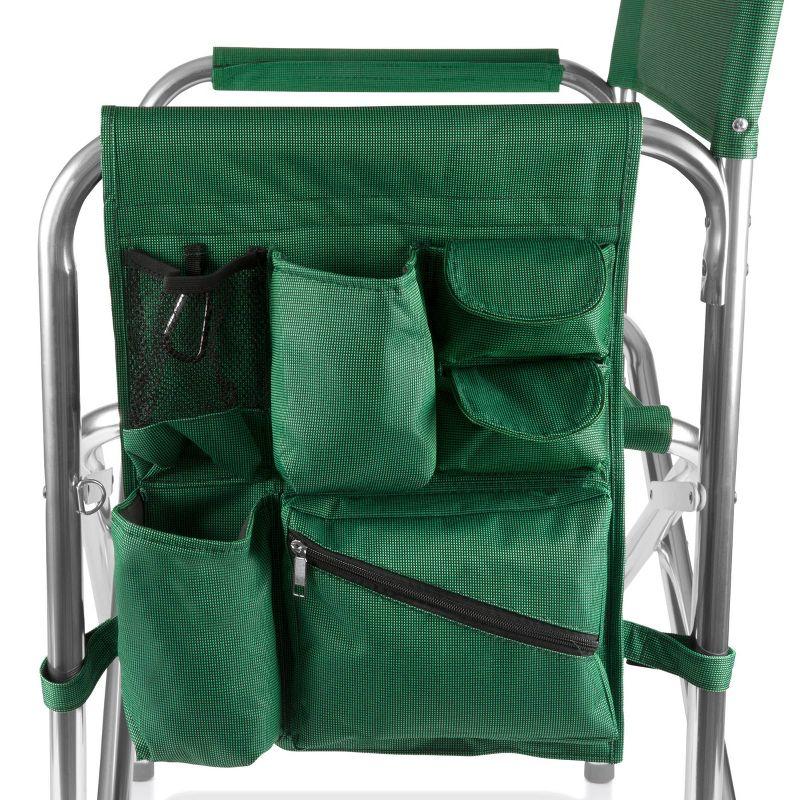 Picnic Time Outdoor Portable Sports Camp Chair with Table and Pockets