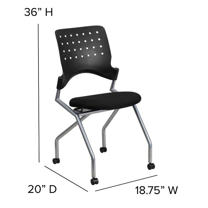 Halter Mobile Nesting Chair with Curved Back and Fabric Seat