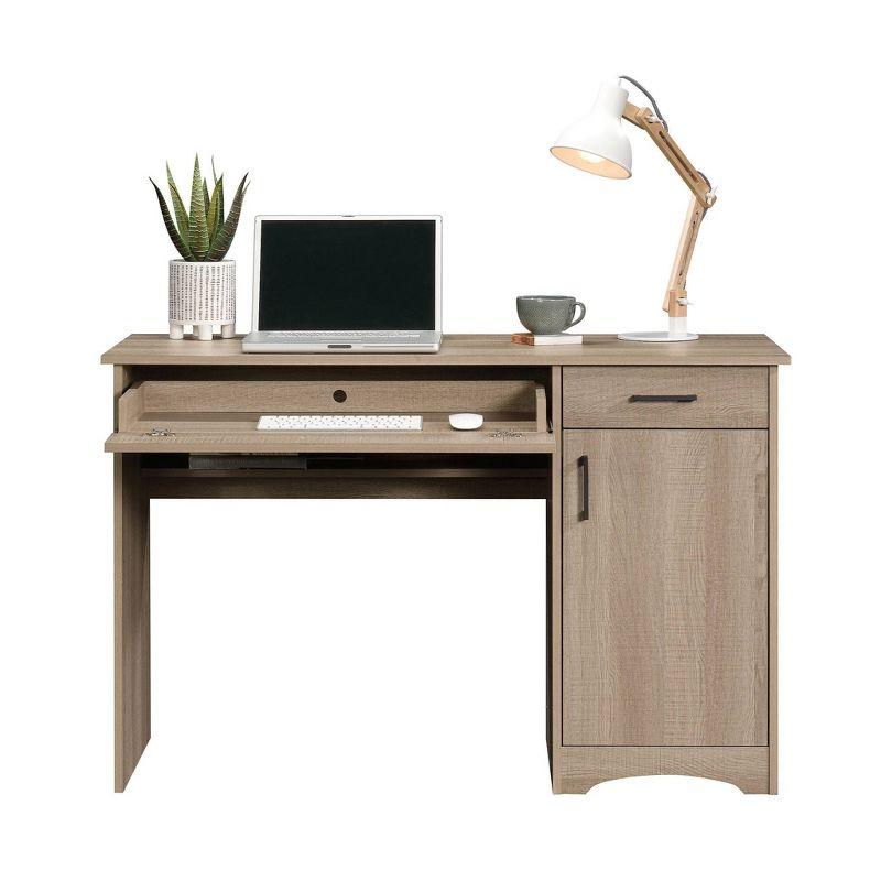 Summer Oak Wood Computer Desk with Drawer and Keyboard Tray