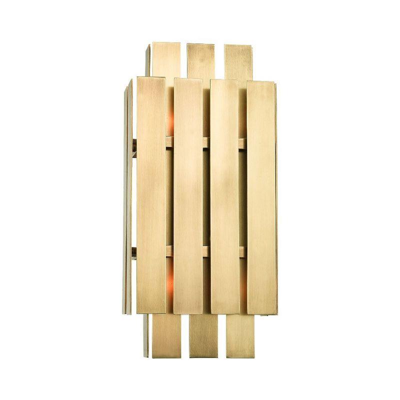 Natural Brass 2-Light Dimmable Wall Sconce